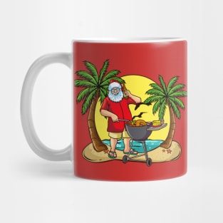 Grilling Santa Christmas In July Grill Master Mug